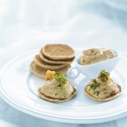Blinis with miso pâté and...