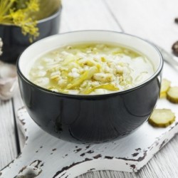 Creamy barley soup