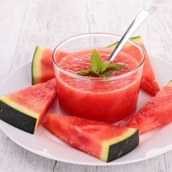Watermelon and umeboshi gazpacho