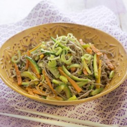 Cold soba noodle salad