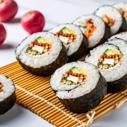 Brown rice sushi with...