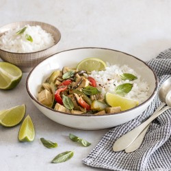 Green curry with tofu and...