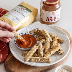 Tofu Fingers with ketchup