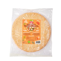 Wholemeal pizza base made of...